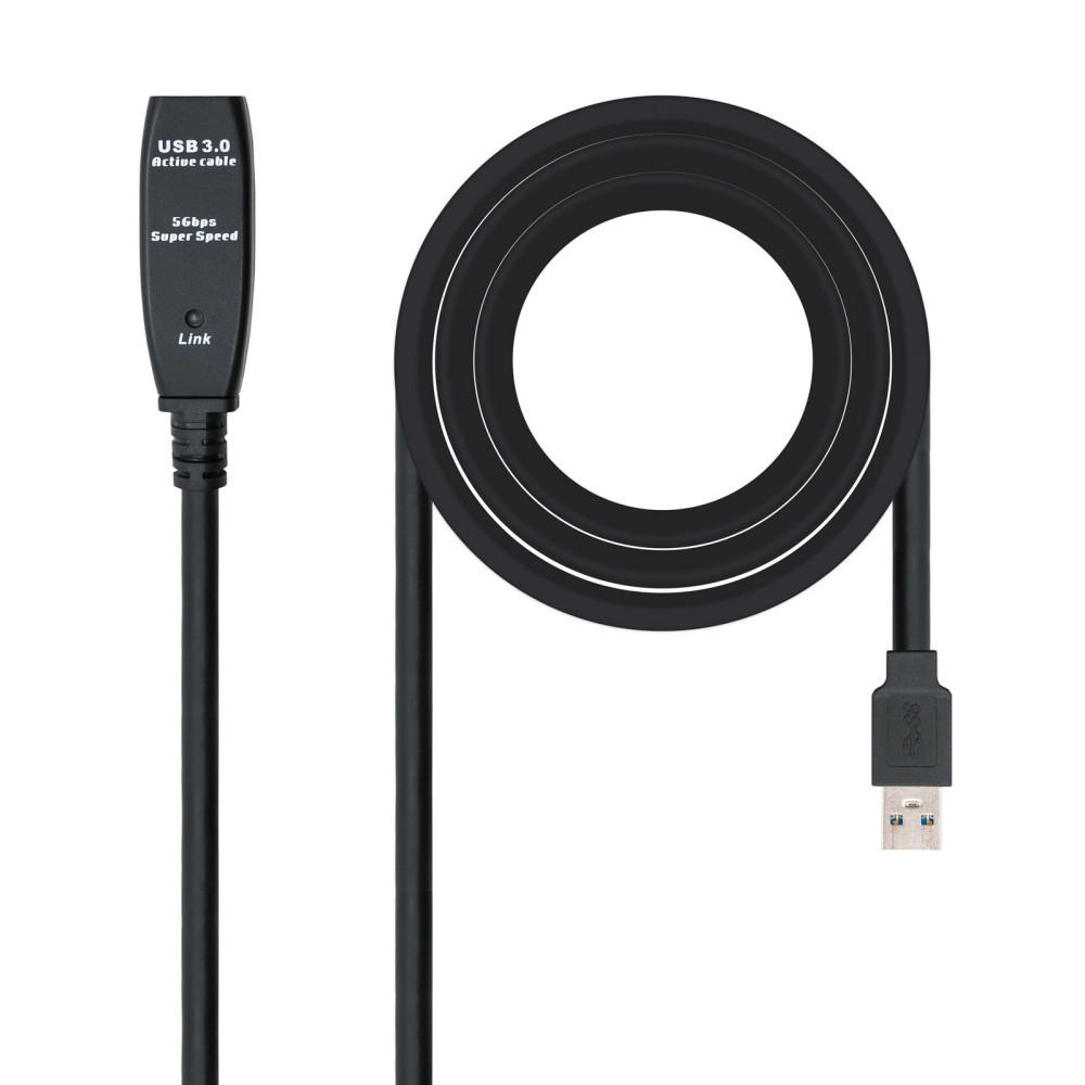 CABLE USB 3.0 PROLONGADOR AMPLIFICADOR TIPO AM-AH 5 M NANOCABLE 10.01.0311