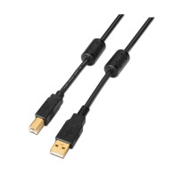 CABLE USB 2.0 IMPRESORA HQ FERRITA TIPO AM-BM NEGRO 3.0 M NANOCABLE 10.01.1203