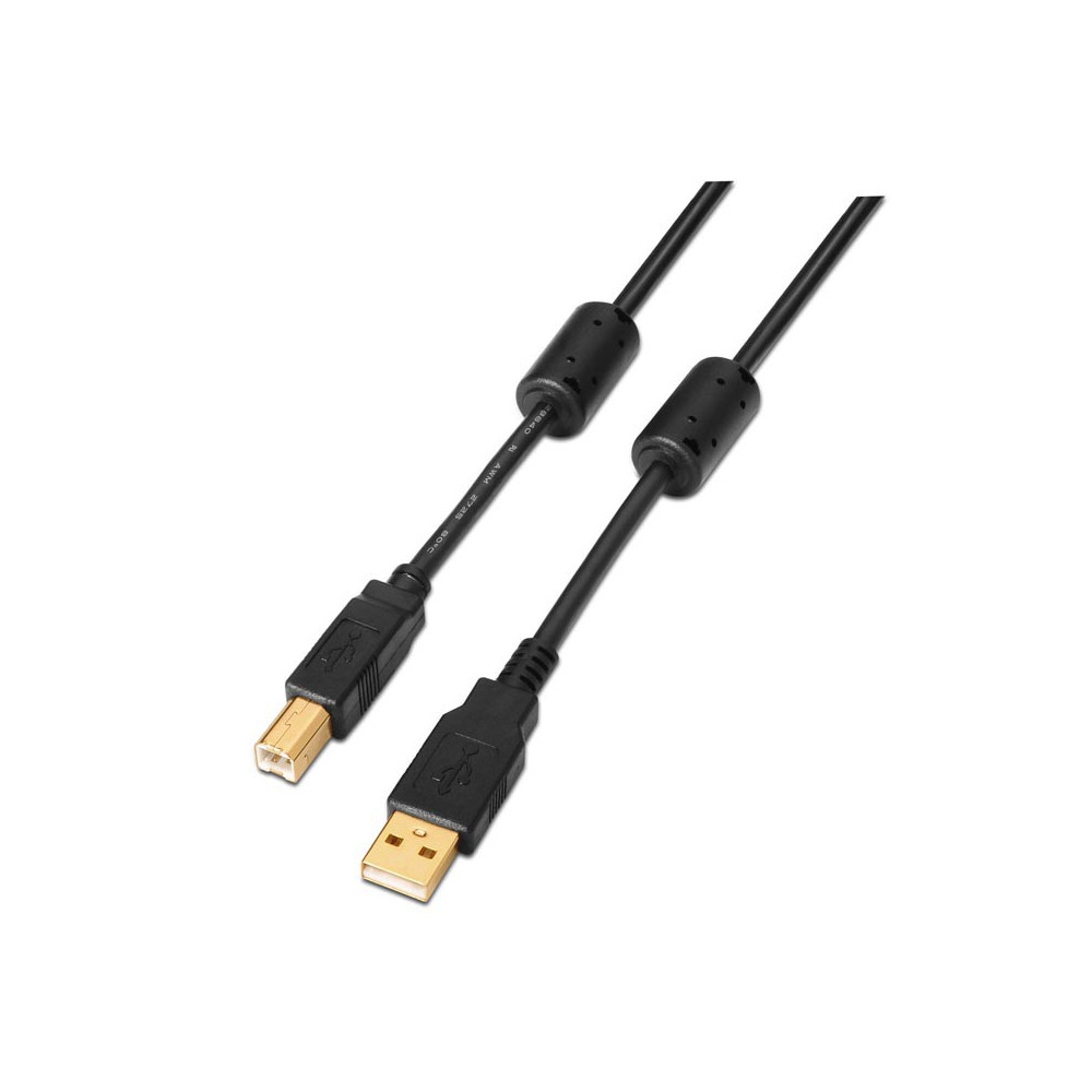 CABLE USB 2.0 IMPRESORA HQ FERRITA TIPO AM-BM NEGRO 3.0 M NANOCABLE 10.01.1203