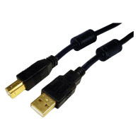 CABLE USB 2.0 IMPRESORA HQ FERRITA TIPO AM-BM NEGRO 5.0 M NANOCABLE 10.01.1205