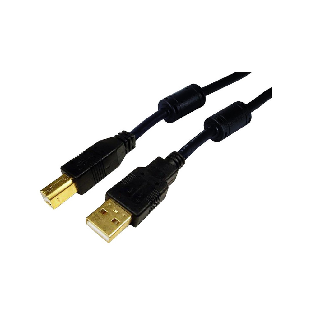 CABLE USB 2.0 IMPRESORA HQ FERRITA TIPO AM-BM NEGRO 5.0 M NANOCABLE 10.01.1205