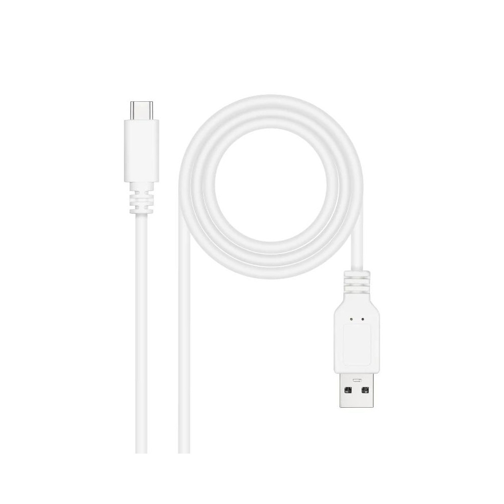 CABLE USB 2.0 3A TIPO USB-CM-AM BLANCO 0.5M NANOCABLE