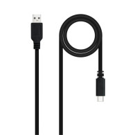 CABLE USB 2.0 3A TIPO USB-CM-AM NEGRO 1.5M NANOCABLE 10.01.2101-L150