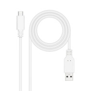 CABLE USB 2.0 3A TIPO USB-CM-AM BLANCO 1.5M NANOCABLE 10.01.2101-L150-W