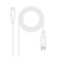 CABLE USB 2.0 3A TIPO USB-CM-AM BLANCO 2M NANOCABLE 10.01.2102-W