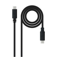 CABLE USB-C 2.0 3A USB-CM-USB-CM 1.5M NANOCABLE NEGRO 10.01.2301-L150