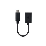 CABLE USB 2.0 3A TIPO USB-CM-AH NEGRO 15CM NANOCABLE 10.01.2400