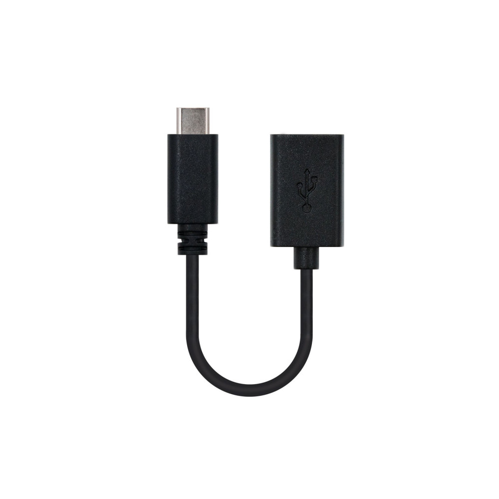 CABLE USB 2.0 3A TIPO USB-CM-AH NEGRO 15CM NANOCABLE 10.01.2400