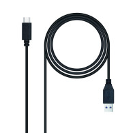 CABLE USB 3.1 GEN2 10GBPS 3A TIPO USB-CM-AM NEGRO 1.5M NANOCABLE 10.01.4001-L150