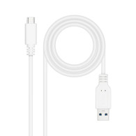 CABLE USB 3.1 GEN2 10GBPS 3A USB-C/M-A/M BLAN 1.0M NANOCABLE 10.01.4001-W