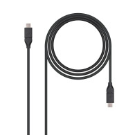 CABLE USB 3.1 GEN2 10GBPS 3A TIPO USB-CM-USB-CM NEGRO 1M NANOCABLE 10.01.4101