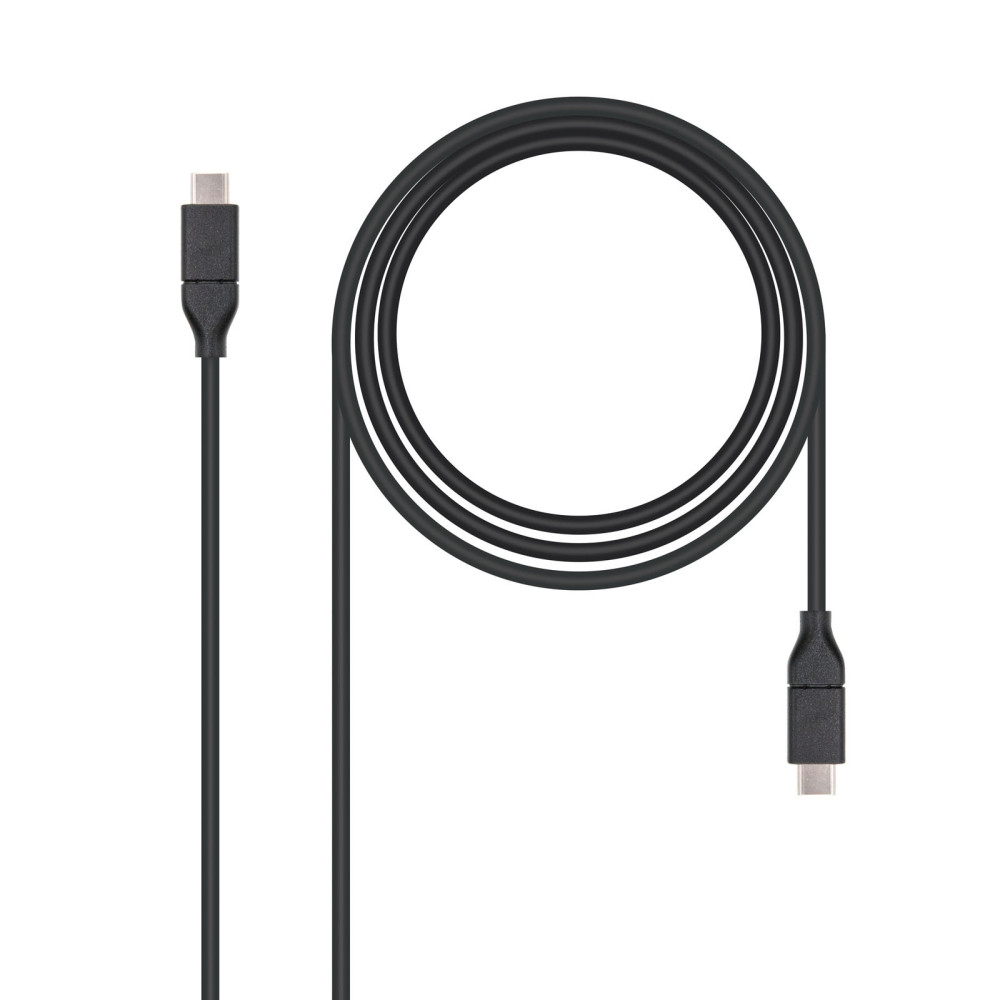 CABLE USB 3.1 GEN2 10GBPS 3A TIPO USB-CM-USB-CM NEGRO 1M NANOCABLE 10.01.4101