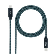 CABLE USB 3.2 GEN2x2 100W 4K-60Hz USB-C M/M 2 M NANOCABLE 10.01.4302-COMB