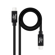 CABLE USB 4 GEN3x2 NANOCABLE 5A USB-CM-USB-CM 240W 40GBPS 1M 10.01.5001