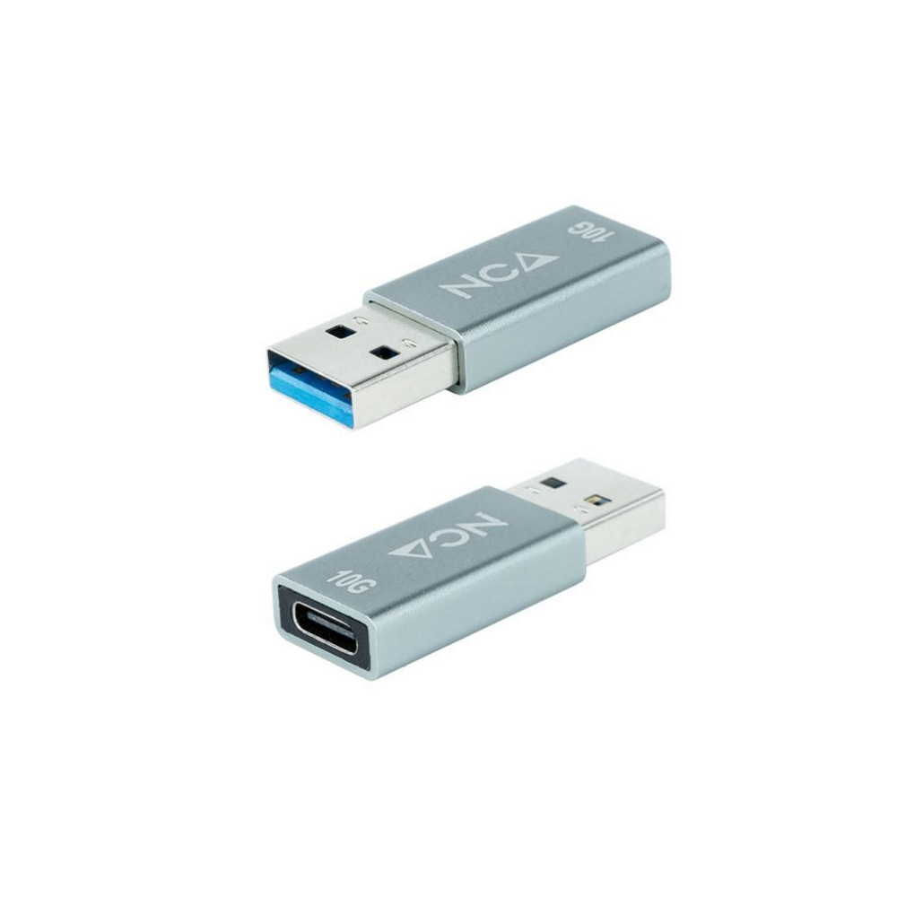 ADAPTADOR USB-A/M 3.1 GEN2 A USB-C/H ALUMINIO GRIS NANOCABLE 10.02.0013