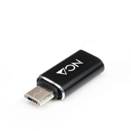 ADAPTADOR MICRO USB/M A USB-C/H ALUMINIO NEGRO NANOCABLE 10.02.0014