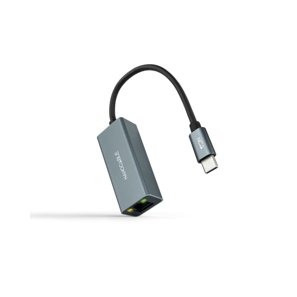 CONVERSOR USB-C ETHERNET GB Mbps GRIS 15 CM NANOCABLE 10.03.0406