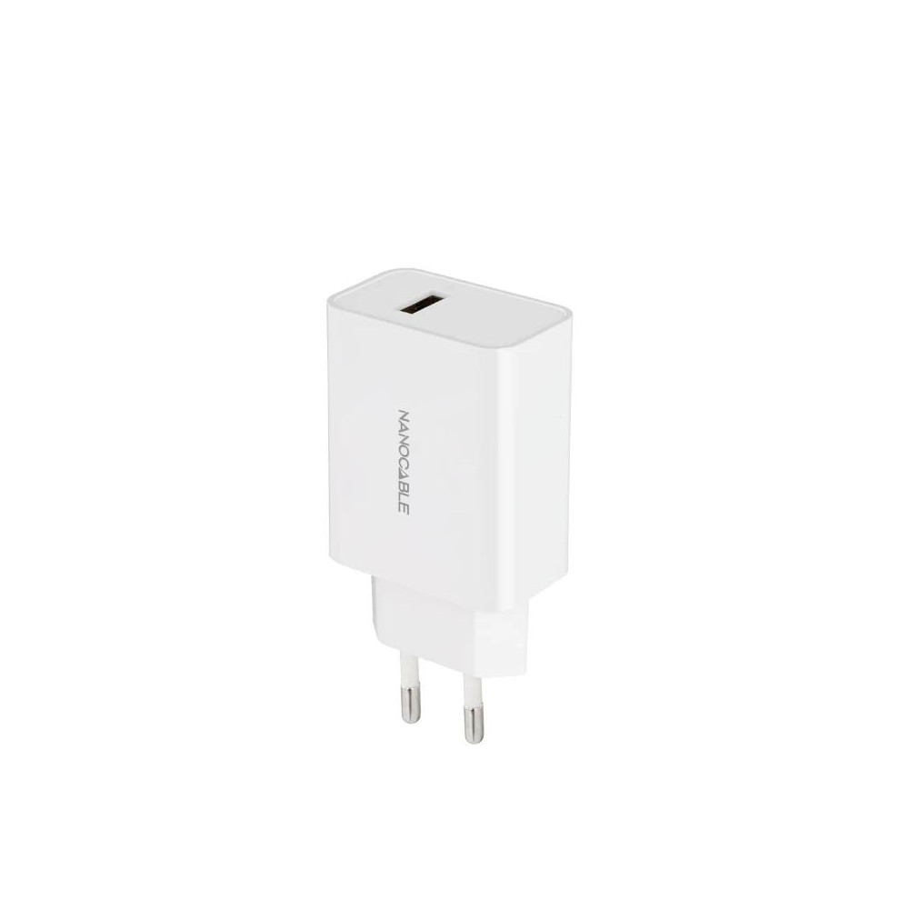CARGADOR USB 5V/2.1A BLANCO NANOCABLE 10.10.2003