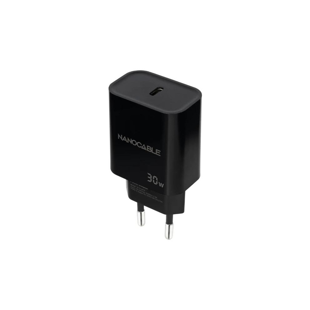 CARGADOR USB-C PD 30W NEGRO NANOCABLE 10.10.2010