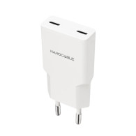 CARGADOR 2xUSB-C/PD 30W BLANCO NANOCABLE 10.10.2029