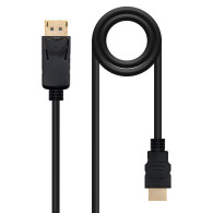 CABLE CONVERSOR DP A HDMI DPM - HDMIM NEGRO 2.0 M NANOCABLE 10.15.4302