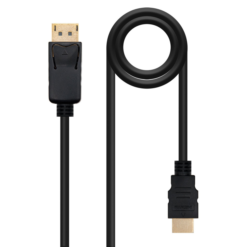CABLE CONVERSOR DP A HDMI DPM - HDMIM NEGRO 2.0 M NANOCABLE 10.15.4302