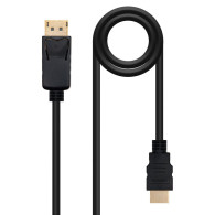 CABLE CONVERSOR DP A HDMI DPM - HDMIM NEGRO 3.0 M NANOCABLE 10.15.4303
