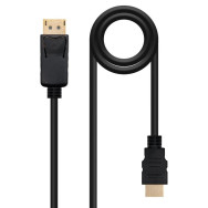 CABLE CONVERSOR DP A HDMI DP/M-HDMI/M NEGRO 10 M NANOCABLE 10.15.4310