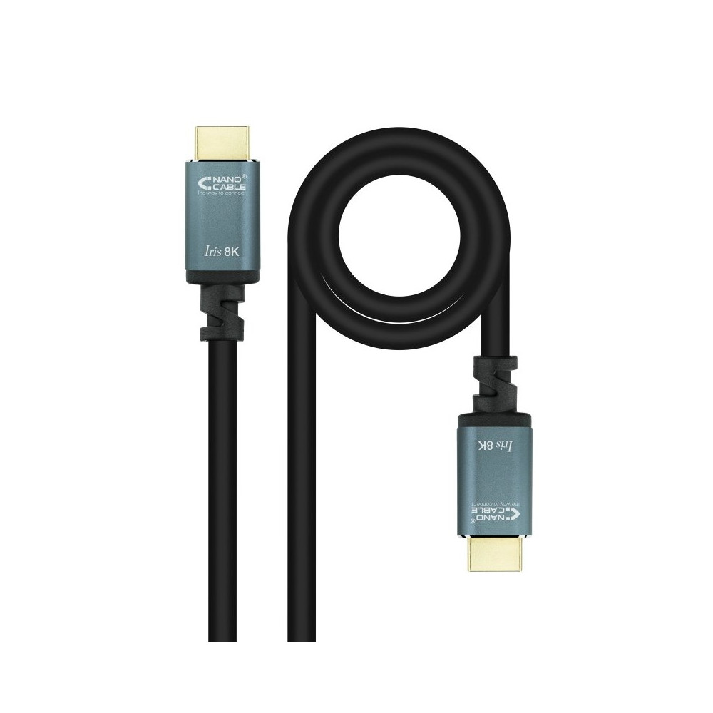 CABLE HDMI 2.1 IRIS 8K A/M-A/M NEGRO 2.0M NANOCABLE 10.15.8002
