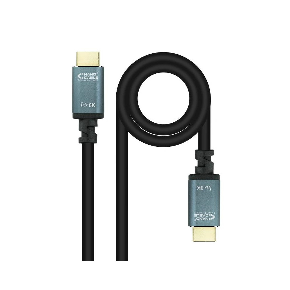 CABLE HDMI 2.1 IRIS 8K A/M-A/M NEGRO 5 M NANOCABLE 10.15.8005