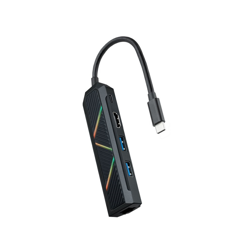 HUB USB-C NANOCABLE 2xUSB-A+USB-C CARGA+HDMI+RJ45 10.16.0501