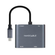 CONVERSOR USB-C A HDMI/H-VGA/H-USB-A/H-USB-C/H NANOCABLE 10.16.4304