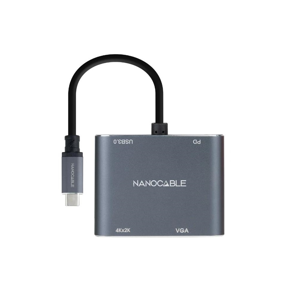 CONVERSOR USB-C A HDMI/H-VGA/H-USB-A/H-USB-C/H NANOCABLE 10.16.4304