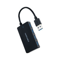 HUB USB 3.0 4xUSB3.0 USB-A/M-USB3.0/H NEGRO 15 CM NANOCABLE 10.16.4403