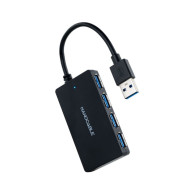 HUB USB 3.0 4xUSB3.0 USB-A/M-USB3.0/H NEGRO 15 CM NANOCABLE 10.16.4403