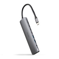 HUB USB-C 2xUSB-A+3xUSB-C+USB-C CARGA+HDMI+AUDIO NANOCABLE 10.16.4608