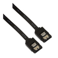 CABLE SATA III DATOS 6G ANCLAJES NEGRO 0.5 M NANOCABLE 10.18.1001-BK