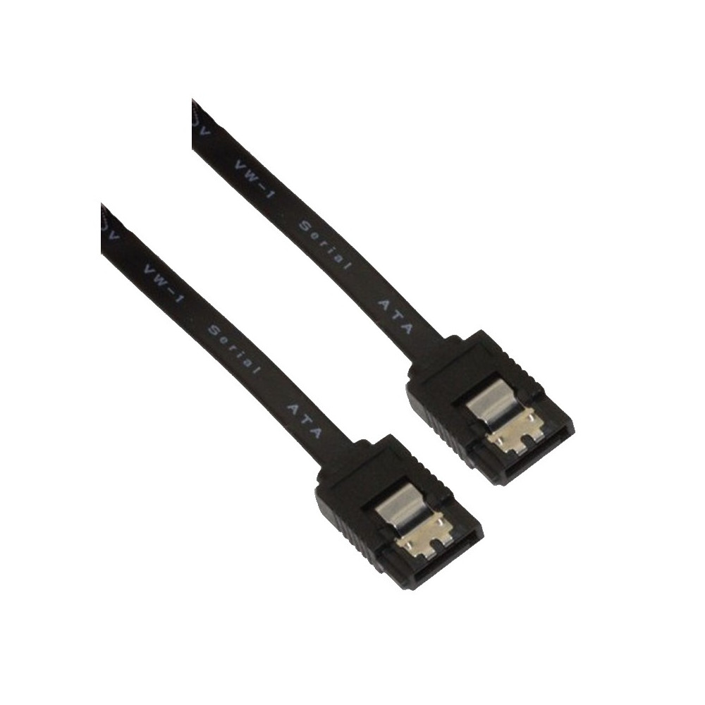 CABLE SATA III DATOS 6G ANCLAJES NEGRO 0.5 M NANOCABLE 10.18.1001-BK