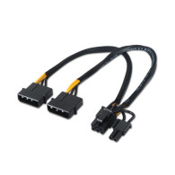 CABLE TARJETA GRAFICA 2X5.25 M-PCI-E MOLEX 6+2PIN M 20 CM NANOCABLE 10.19.1201