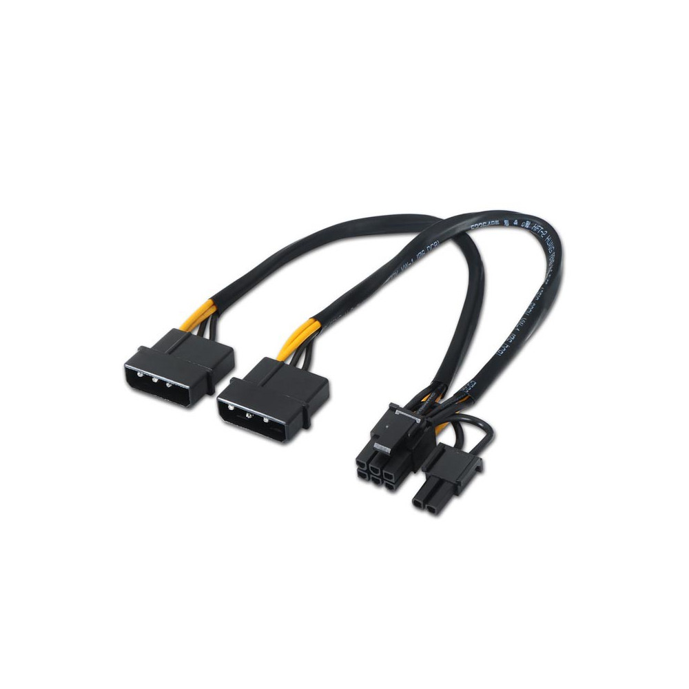 CABLE TARJETA GRAFICA 2X5.25 M-PCI-E MOLEX 6+2PIN M 20 CM NANOCABLE 10.19.1201