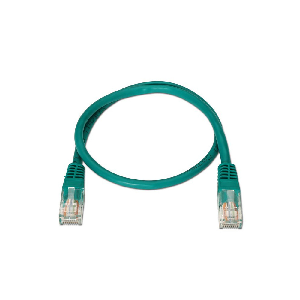 CABLE RED LATIGUILLO RJ45 CAT.5E UTP AWG24 VERDE 0.5 M NANOCABLE 10.20.0100-GR