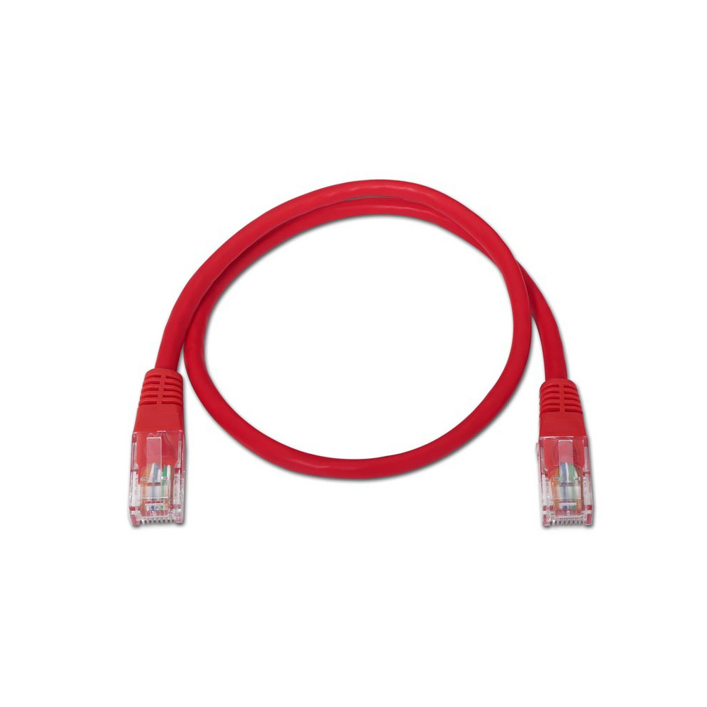 CABLE RED LATIGUILLO RJ45 CAT.5E UTP AWG24 ROJO 1.0 M NANOCABLE 10.20.0101-Ruc