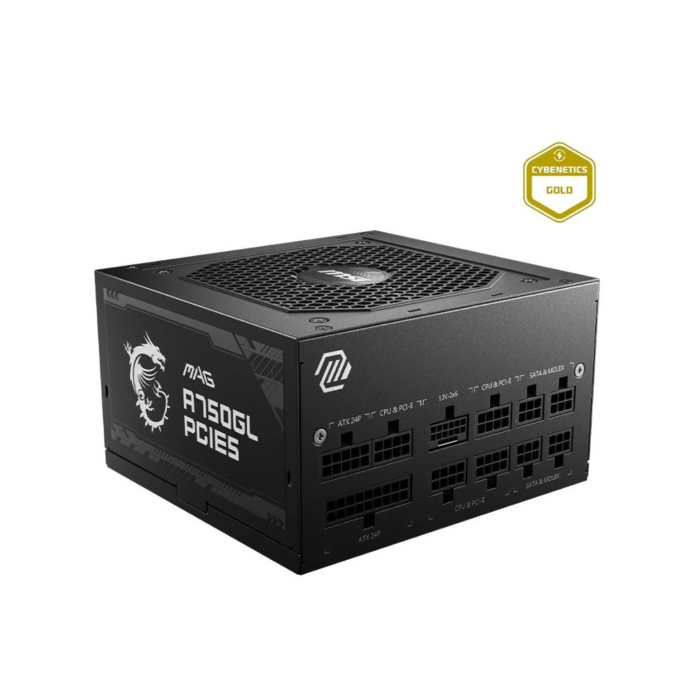 Fuente/PSU MSI MAG A750GL PCIE5 II 80 Plus Gold 750W ATX 3.1 PCIE 5.1 Modular