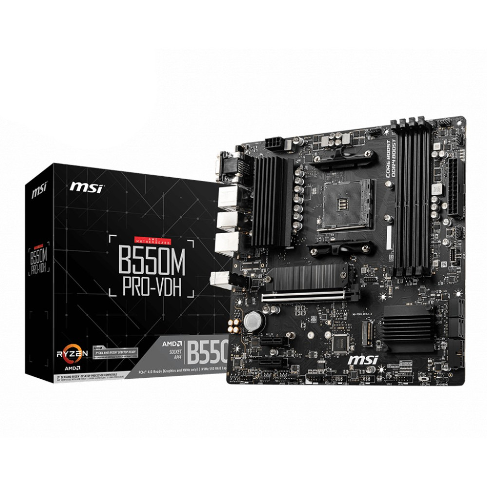 PB AMD SAM4 MSI B550M PRO-VDH 4DDR4 2PCIE SATA3 HDMI VGA mATX