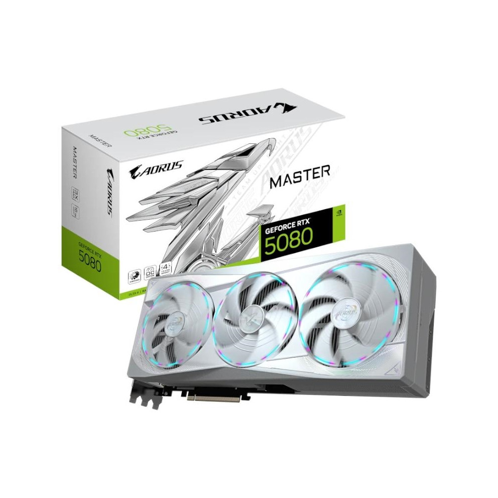 Tarjeta Gráfica Gigabyte AORUS GeForce RTX 5080 Master ICE 16GB GDDR7 DLSS4