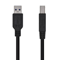 CABLE USB 3.0 IMPRESORA TIPO AM-BM NEGRO 2.0M AISENS A105-0444