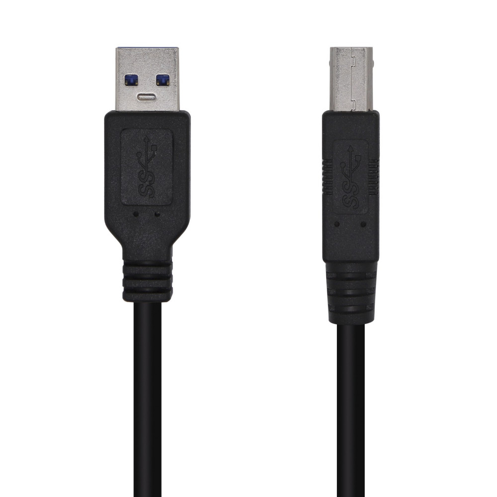 CABLE USB 3.0 IMPRESORA TIPO AM-BM NEGRO 2.0M AISENS A105-0444