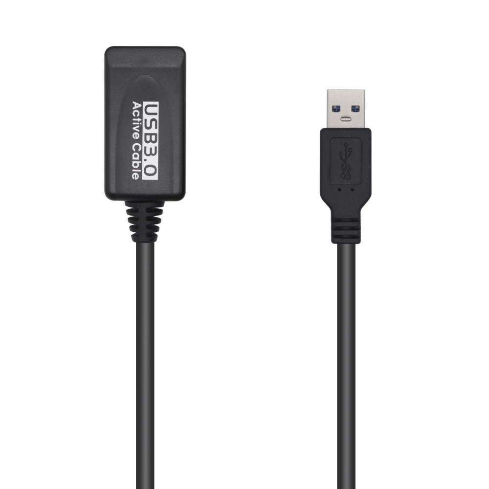 CABLE USB 3.0 PROLONGADOR CON AMPLIFICADOR TIPO AM-AH NEGRO 5.0M AISENS A105-0525