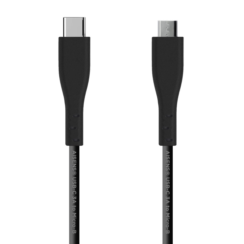 CABLE USB 2.0 USB-C M A MICRO USB B M 2M 3A AISENS NEGRO A107-0350