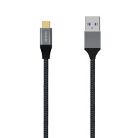 CABLE USB 3.1 GEN2 ALUMINIO 10GBPS 3A TIPO USB-CM-AM GRIS 2.0M AISENS A107-0633